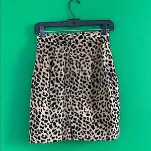 Vintage Leopard Print Pencil Skirt
